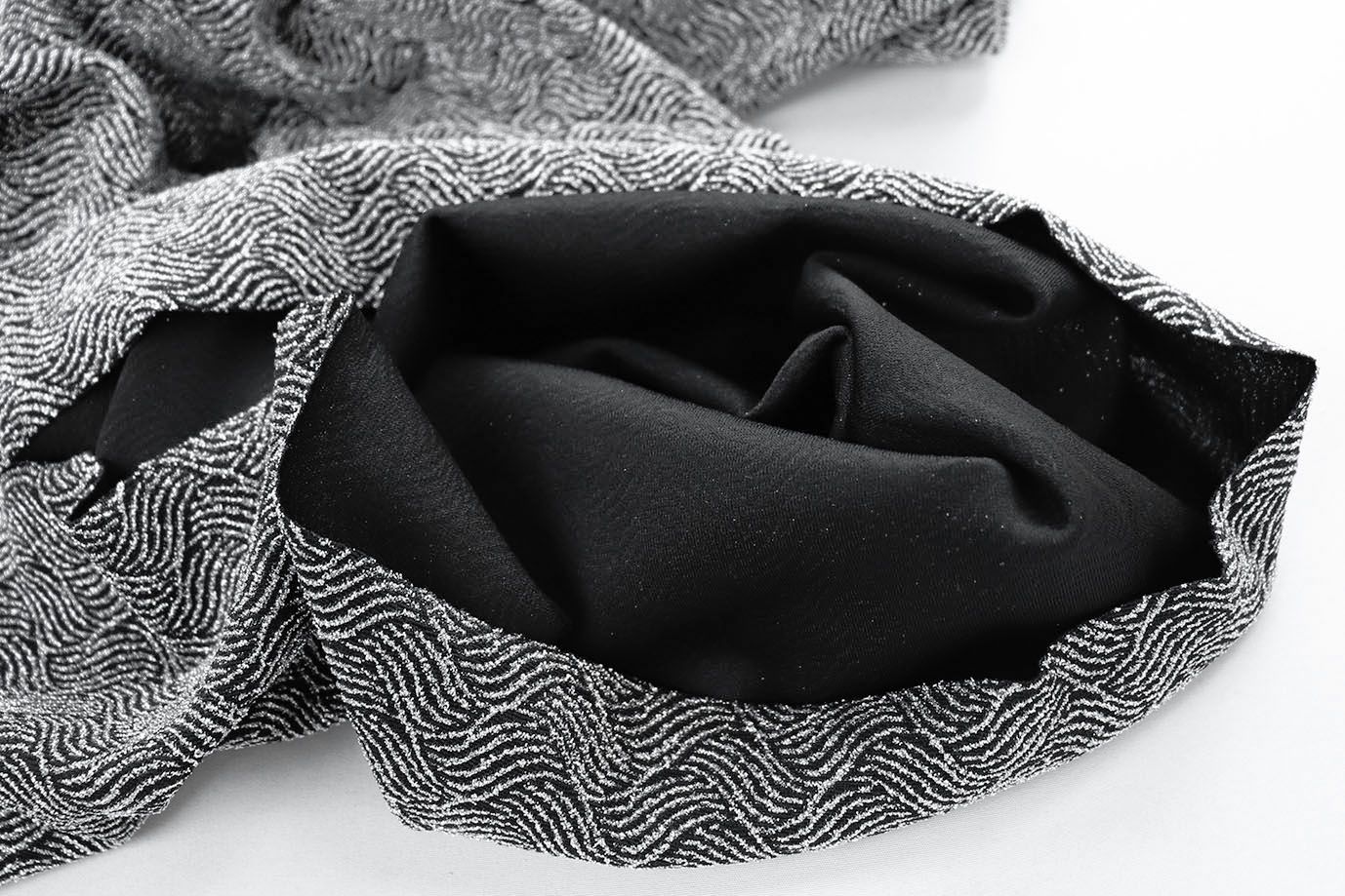 Трикотаж жаккард с люрексом принт/серебряный 4040-PY/D#2/C#1