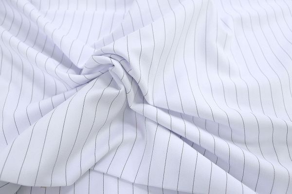 Костюмная ткань принт/полоска черная на белом 3842-PY/C#1