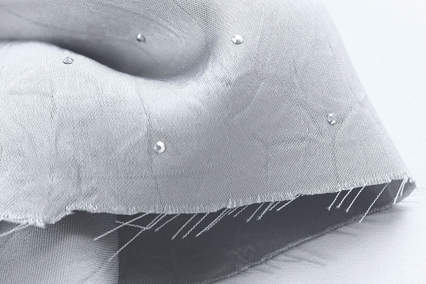 Сатин креш со стразами/серый 12355/C#2