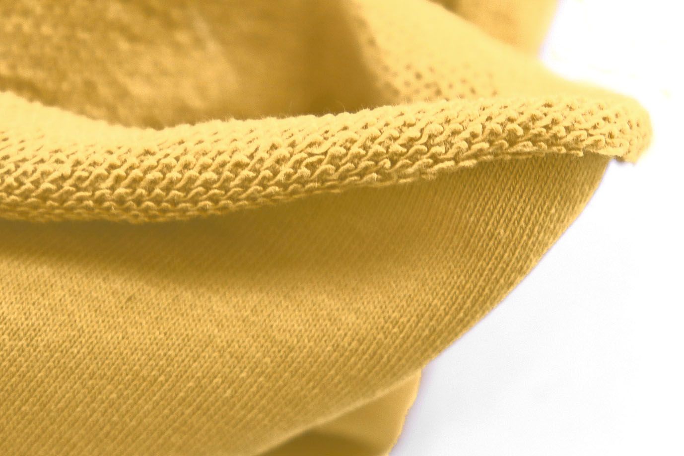 Трикотаж футер 3х нитка с петлей/желтый 0363/D#петля/C#желтый 15-1046TPX