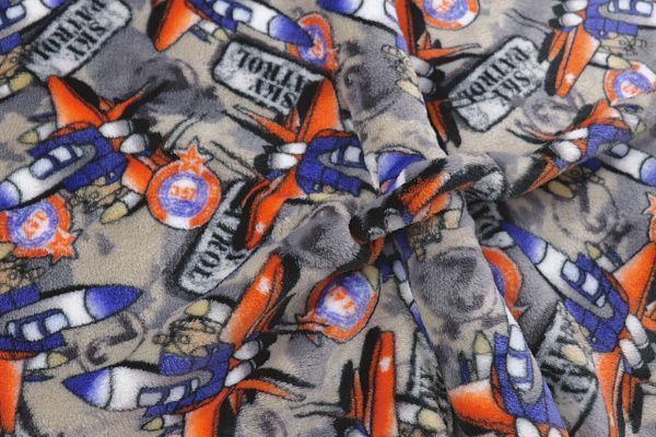 Велсофт принт/самолеты на сером AP221208110/D#222-FLA280YH/C#Y16100063