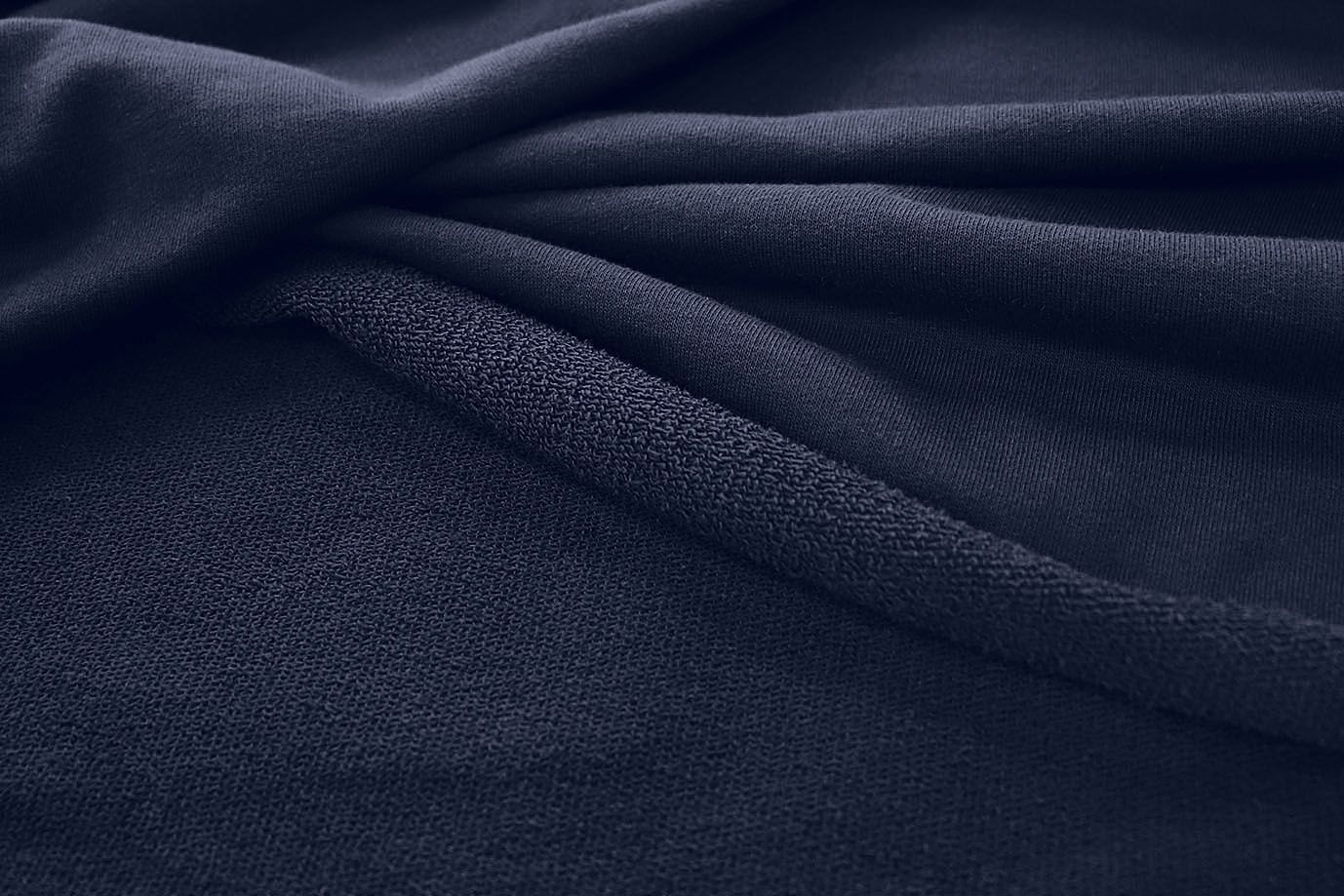 Трикотаж футер 3х нитка с петлей/темно-синий 0363/D#петля/C#т.синий 19-3921TPX