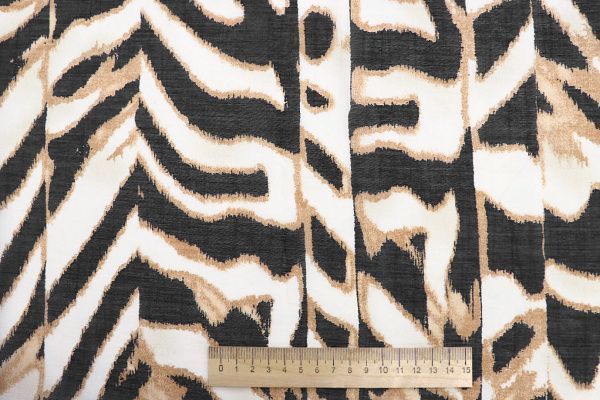 Органза принт/бело-бежевый на черном 3890-PY/D#4/C#1 Органза принт/бело-бежевый на черном 3890-PY/D#4/C#1