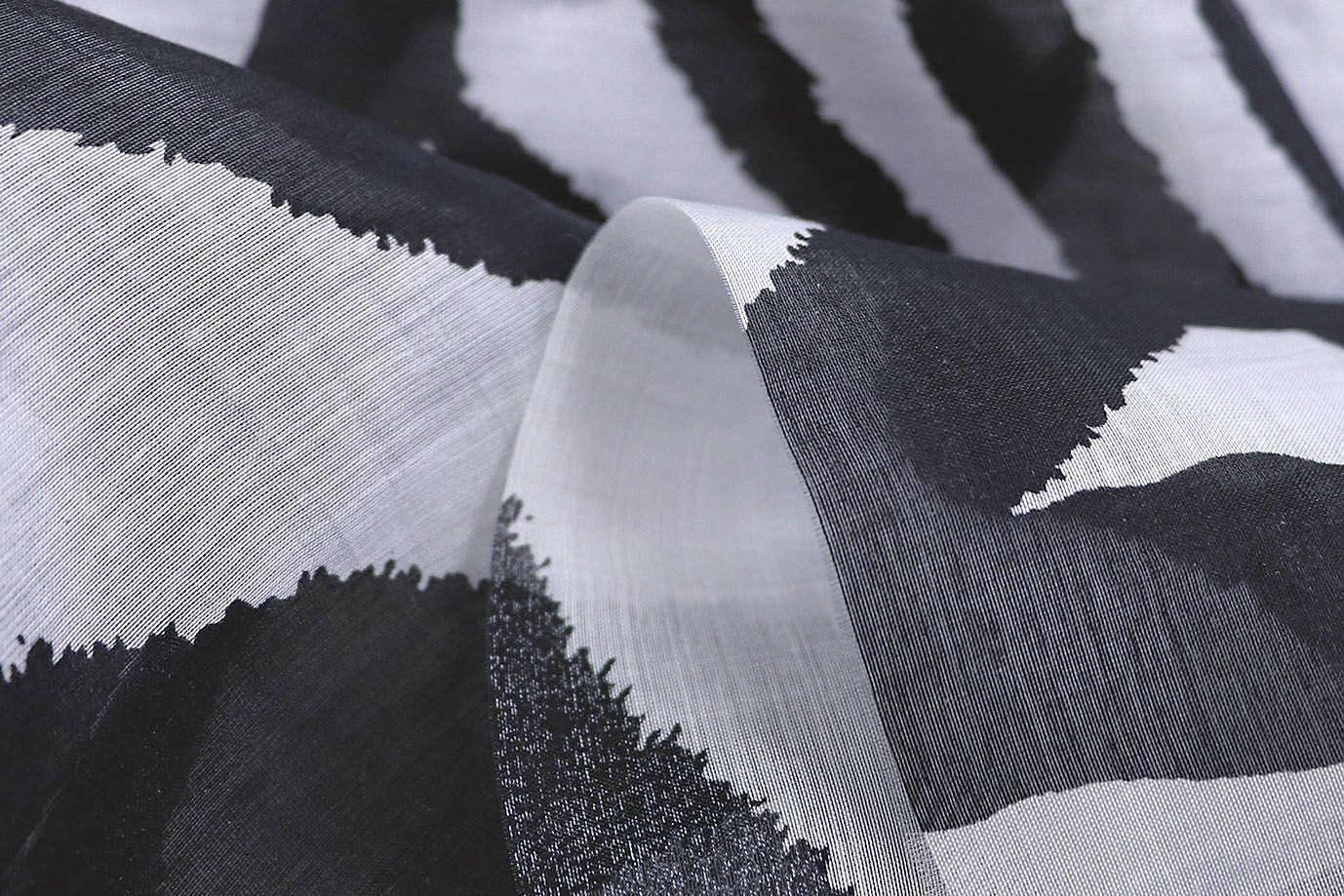 Органза принт/черно-белый 3847-PY/D#7/C#1