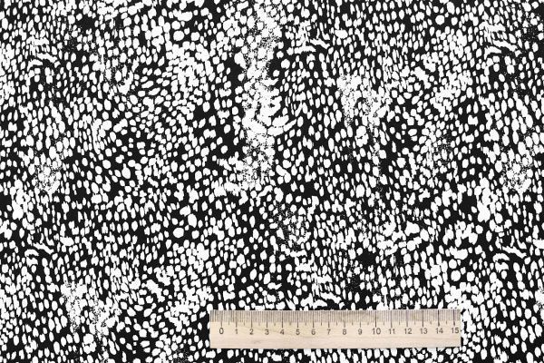 Штапель "Чарли" принт/белый на черном 4111-PY/D#1/C#2