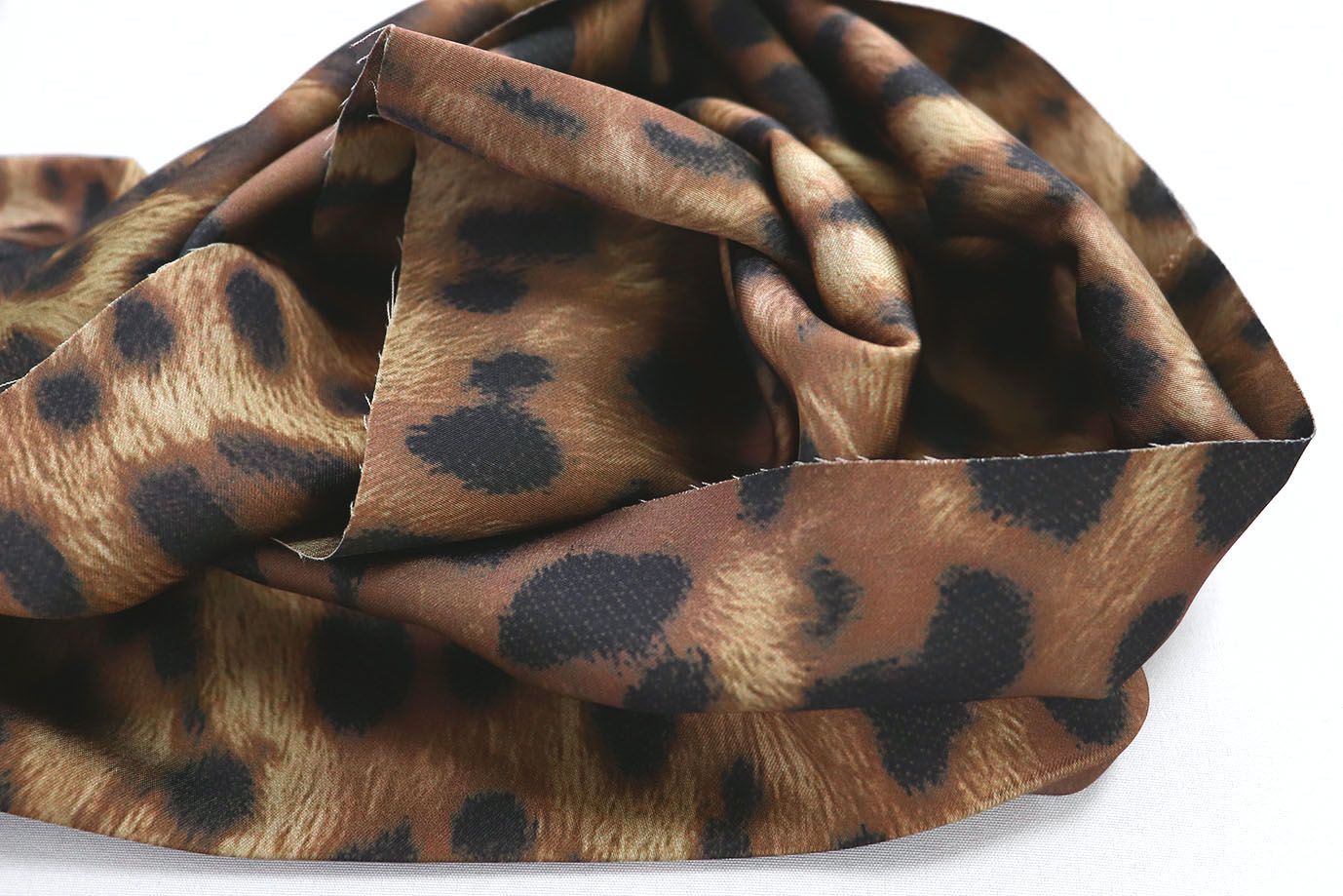 Сатин "Шакира" стрейч двусторонний принт/черно-коричневый 3887-PY/D#3/C#3