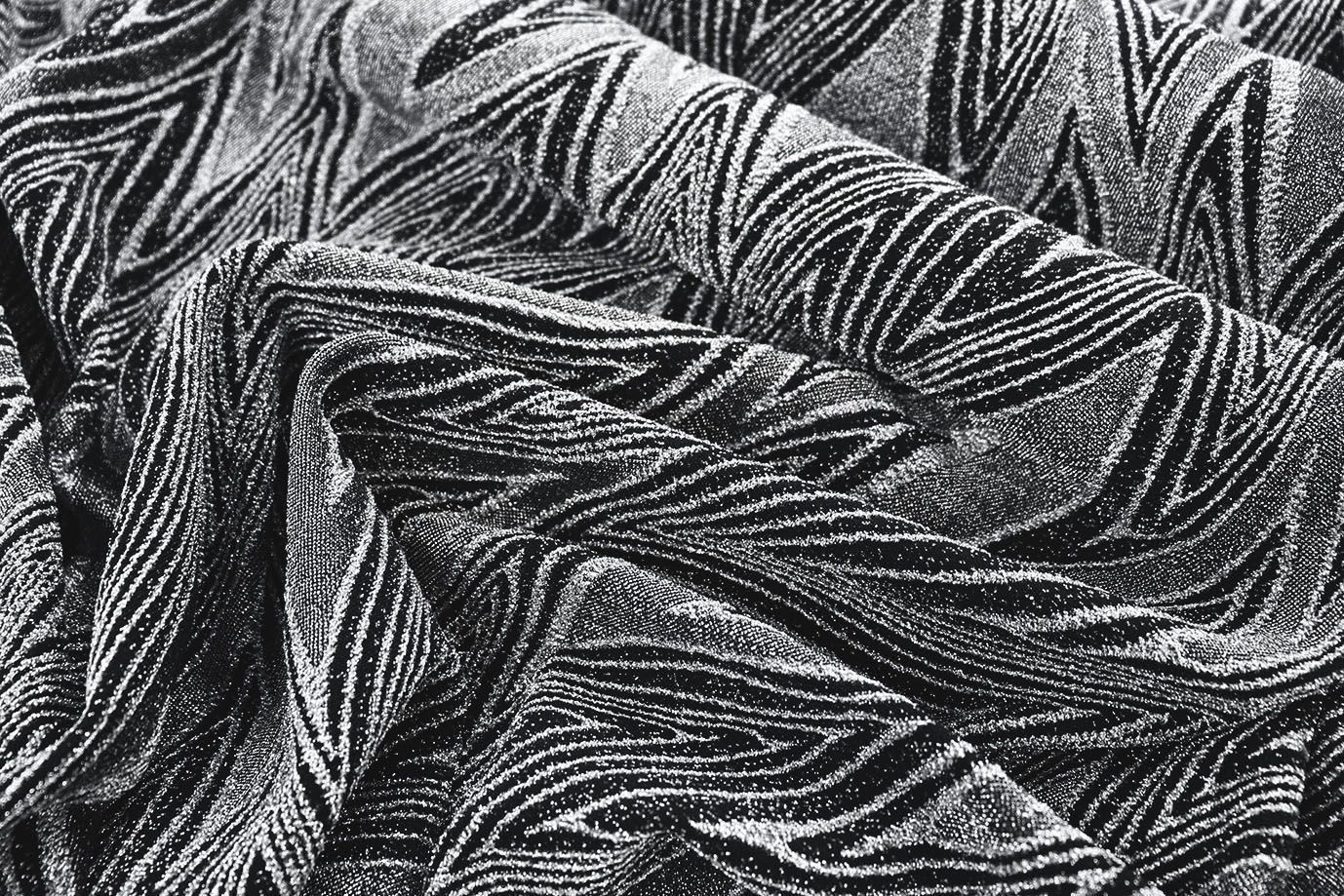 Трикотаж жаккард с люрексом принт/серебряный 4040-PY/D#1/C#1