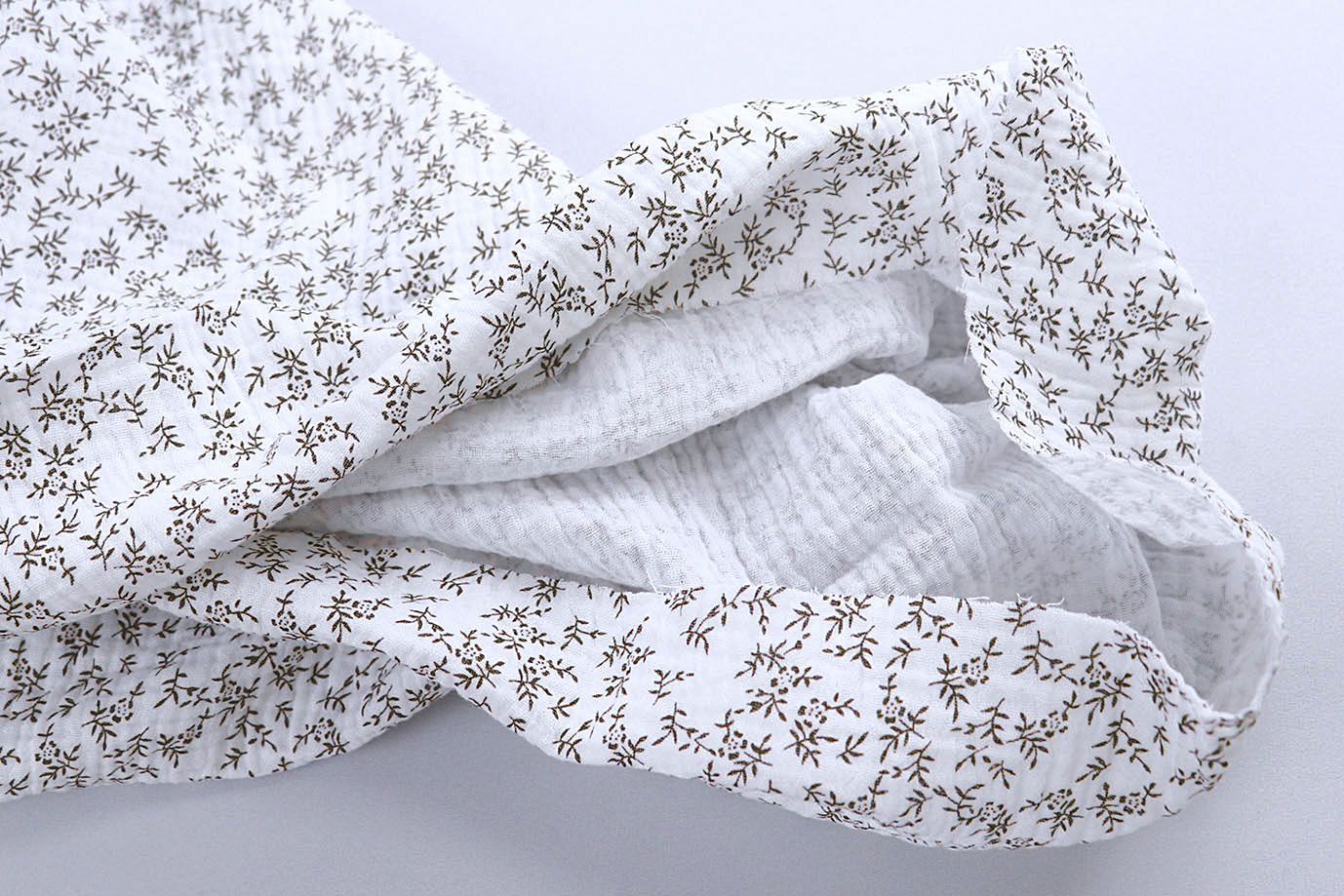 Муслин принт/ветки коричневые на белом 4017-PY/D#6