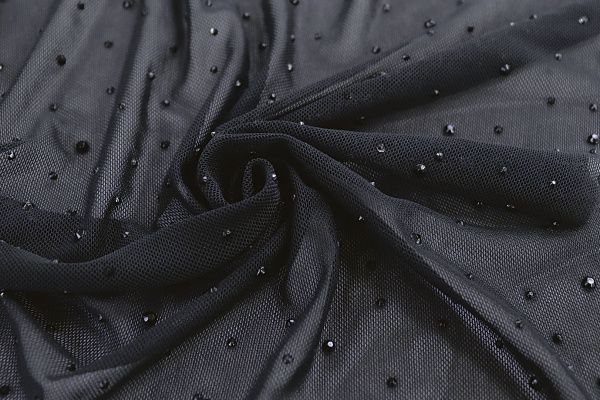 Сетка со стразами/черный 3783-PY/C#4