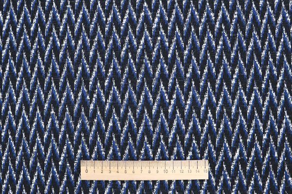 Трикотаж жаккард/черно-синий 2816-PY/D#2/C#2