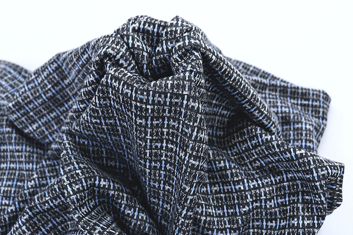 Трикотаж жаккард принт/сине-черный 3257-22-PY/D#19/C#3