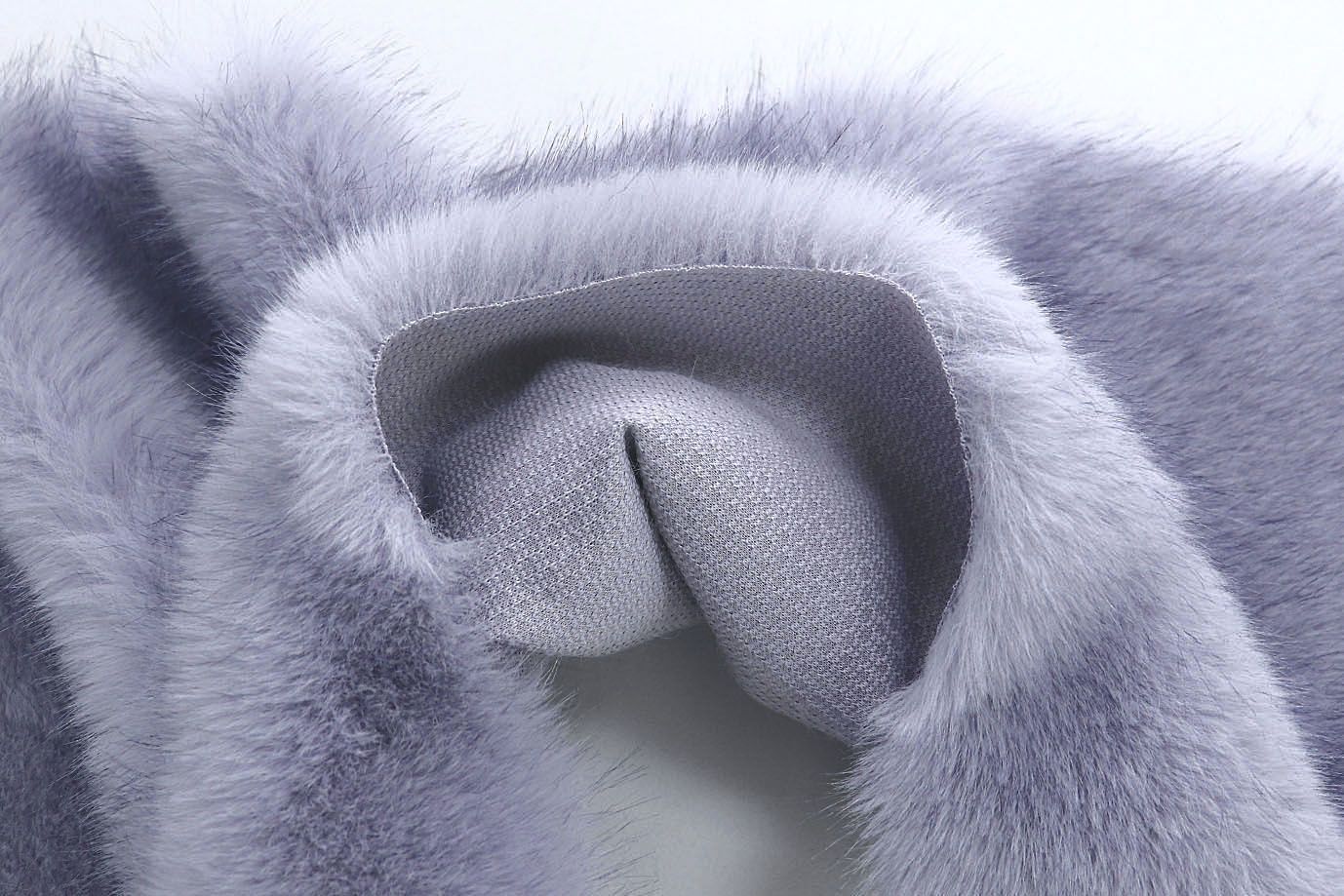 Искусственный мех "Песец" длинноворсовый/сиреневый AP41102/D#289-220070-85/C#E557