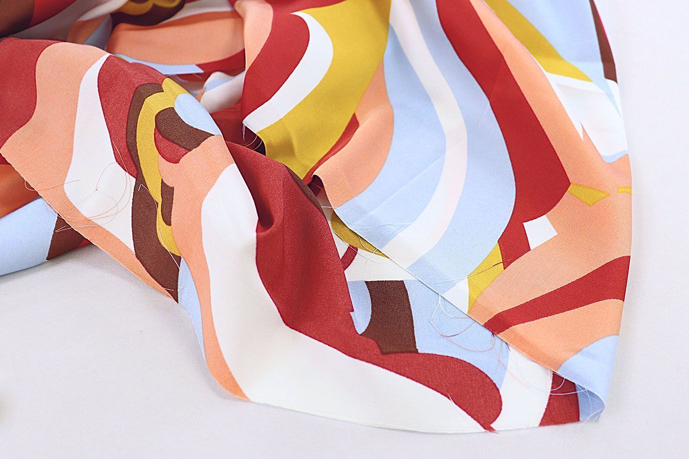 Шелк "Армани" принт/бордово-оранжевый 3616-PY/D#1/C#3