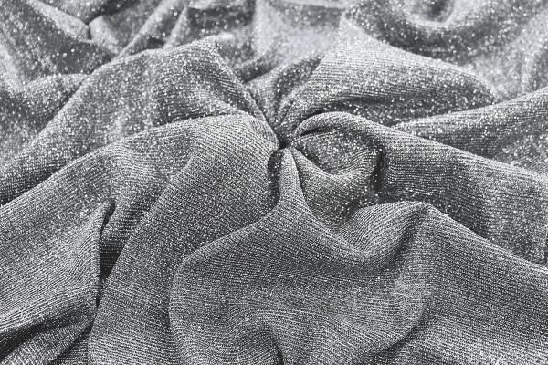 Трикотаж с люрексом на интерлоке/серебряный 1327-PY/C#13