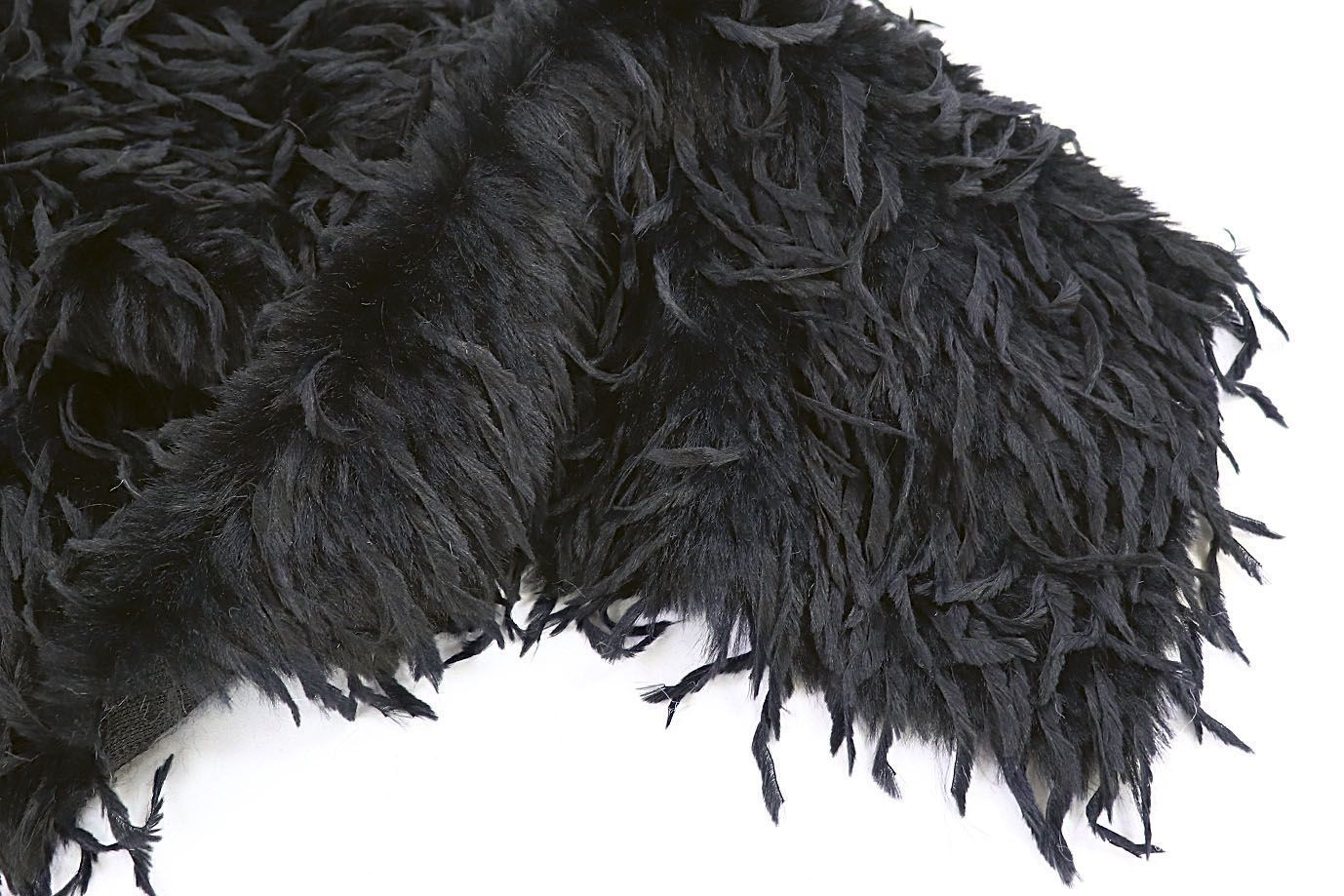 Искусственный мех "Страус"/черный AP4206/D#1398-23003/C#1