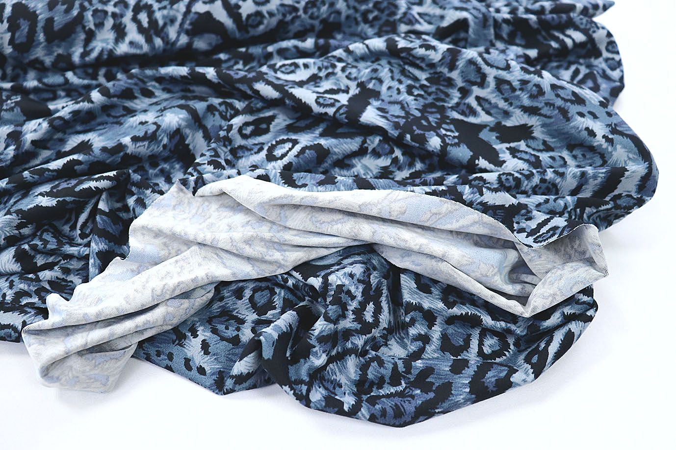 Трикотаж масло браш принт/леопард черно-голубой SSR-707A/D#12/C#2 (15881)