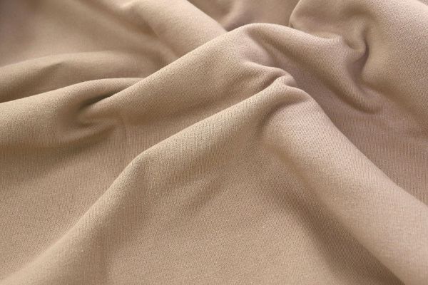 Трикотаж футер 3х нитка с начесом/темно-бежевый 0363/D#начес/C#т.бежевый 18-1321TPX