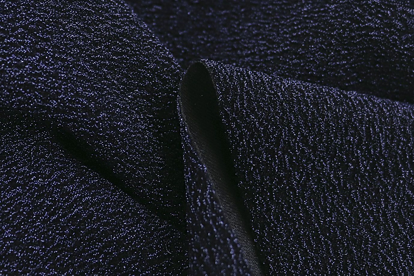 Трикотаж с люрексом на интерлоке/индиго 1391-PY/C#3