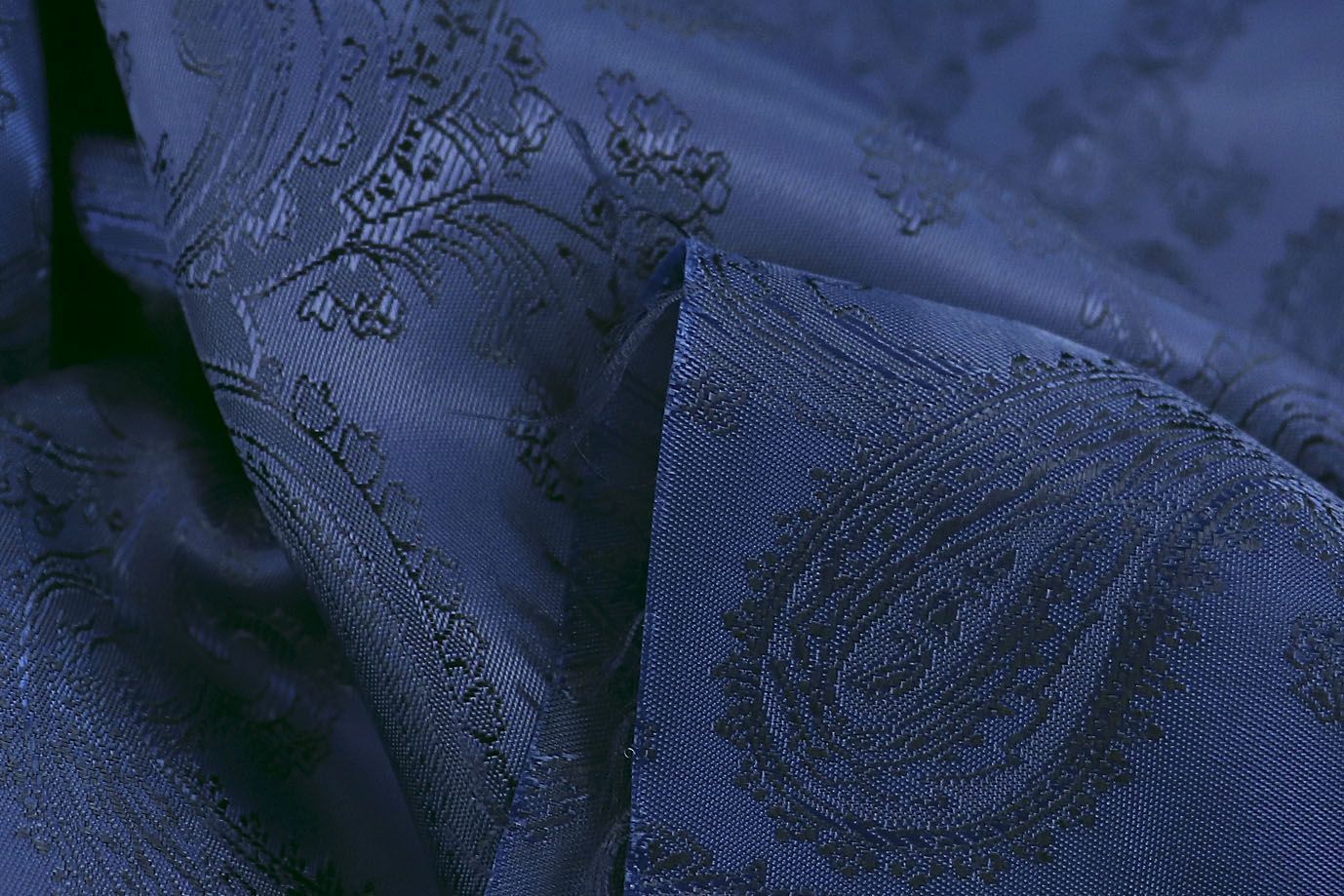 Подкладочная ткань жаккард/синий 16723 D1 #16