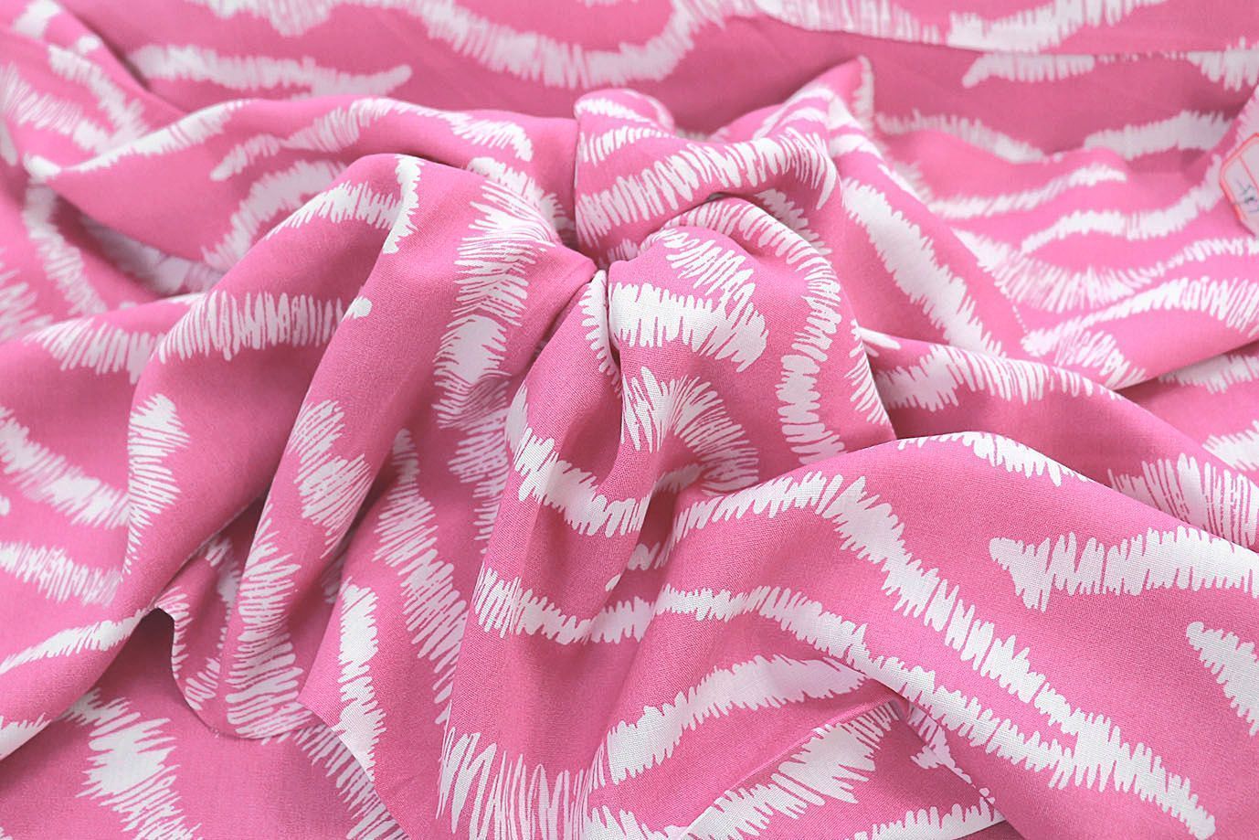 Штапель принт/бело-розовый 1374-PY/D#15/C#5