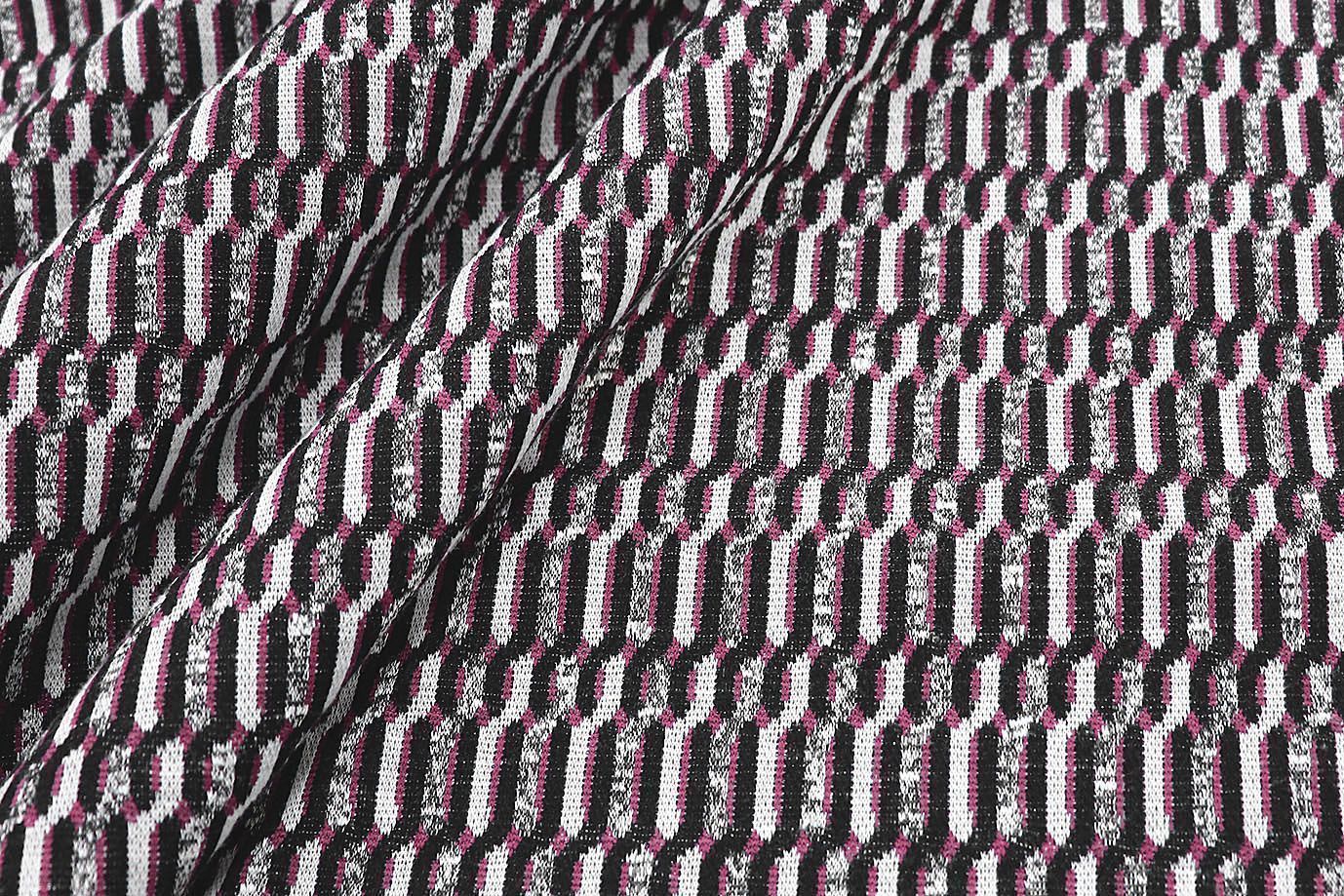 Трикотаж жаккард/черно-малиновый 2816-PY/D#4/C#2