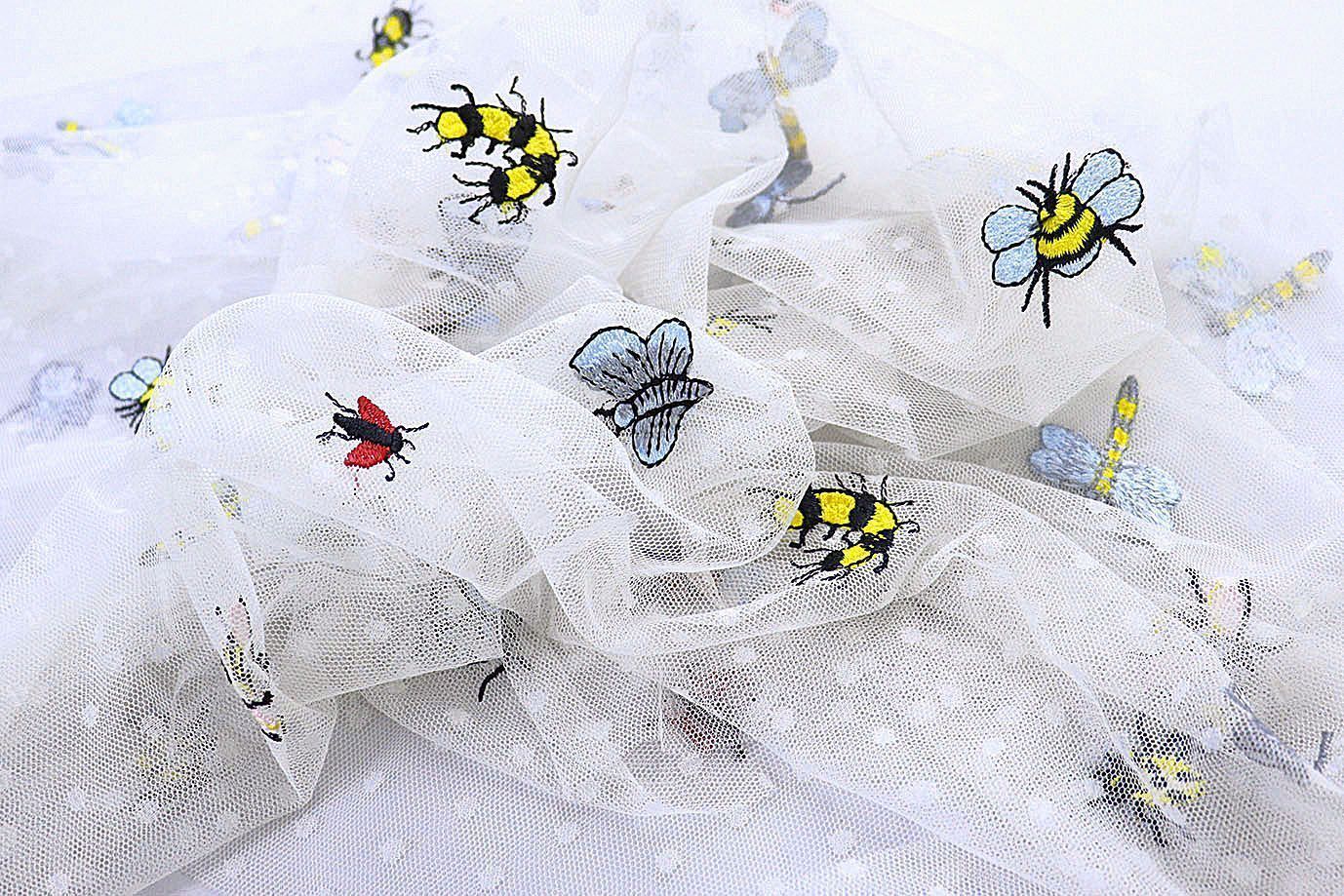 Сетка с вышивкой/молочный 16450/D#1/C#2