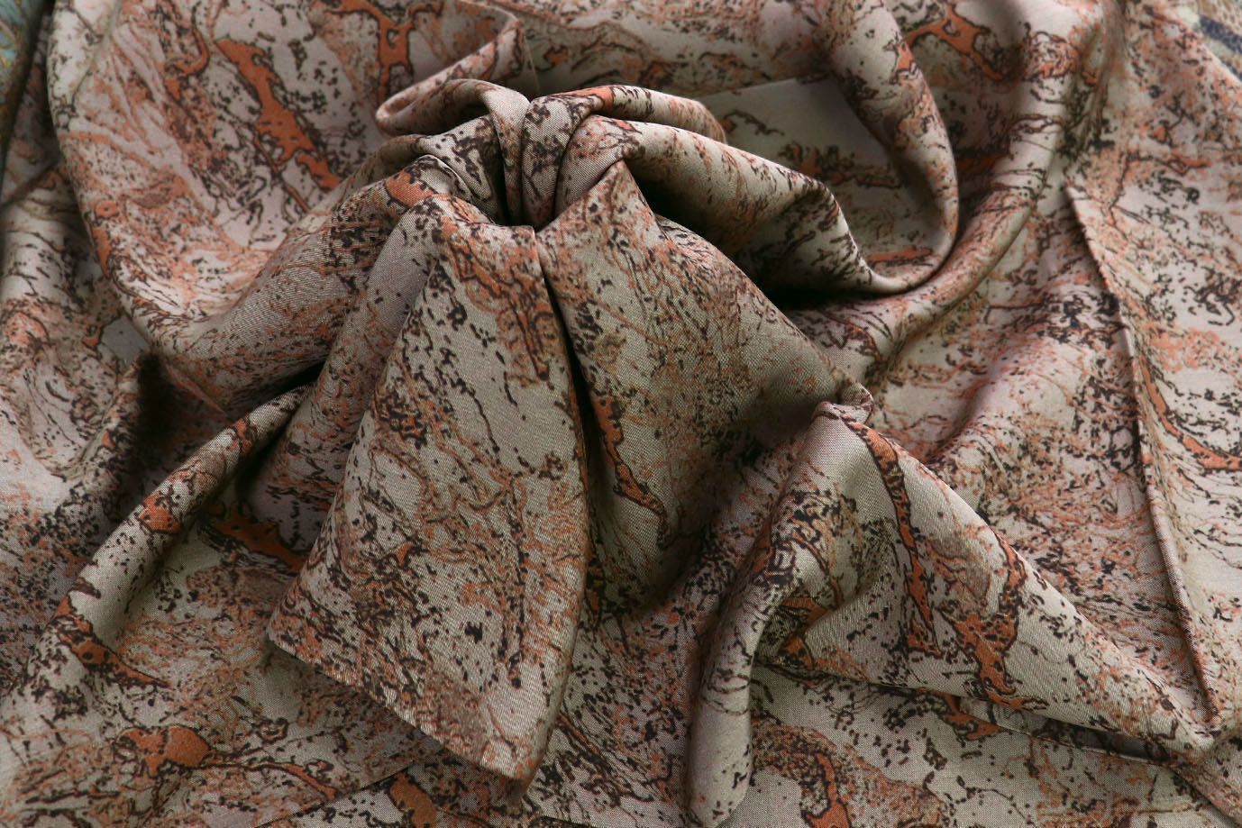 Сатин "Морокко" принт/коричневый на сером 3888-PY/D#5/C#1