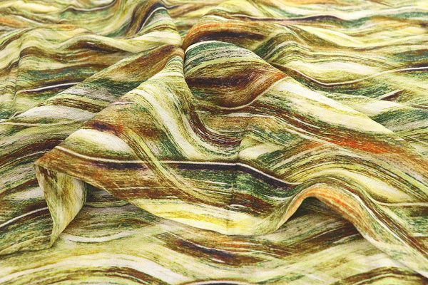 Лен БОХО принт/зелено-желто-молочный 3591-PY/D#15/C#3