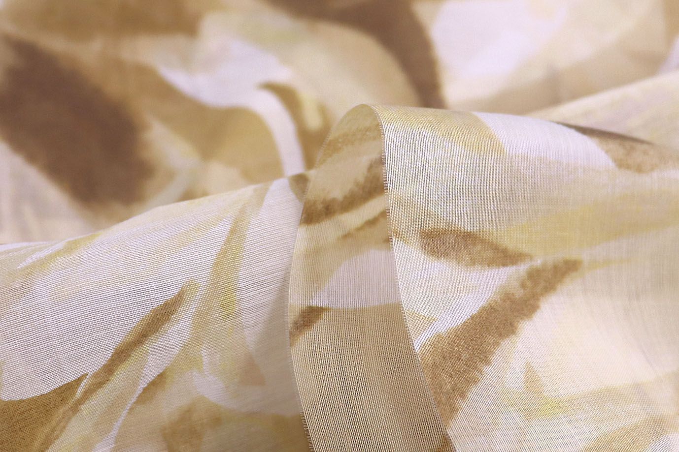 Органза принт/бежево-коричневый 3847-PY/D#6/C#2