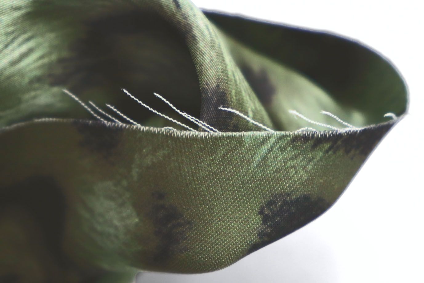 Сатин "Шакира" стрейч двусторонний принт/черно-зеленый 3887-PY/D#3/C#2