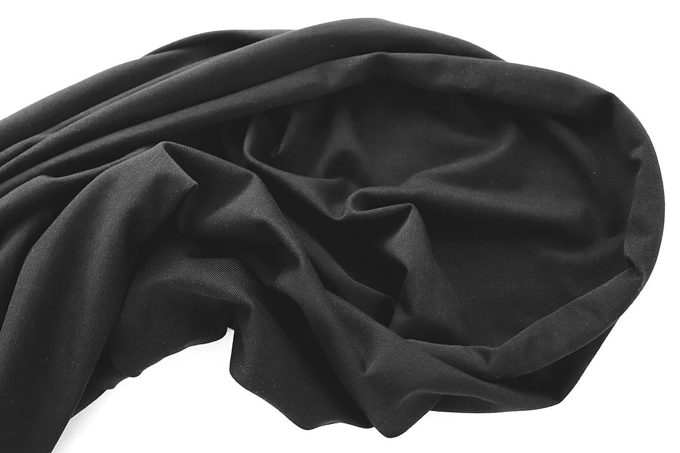 Трикотаж "Кулирка"/черный 1028/C#черный 19-4305TPX