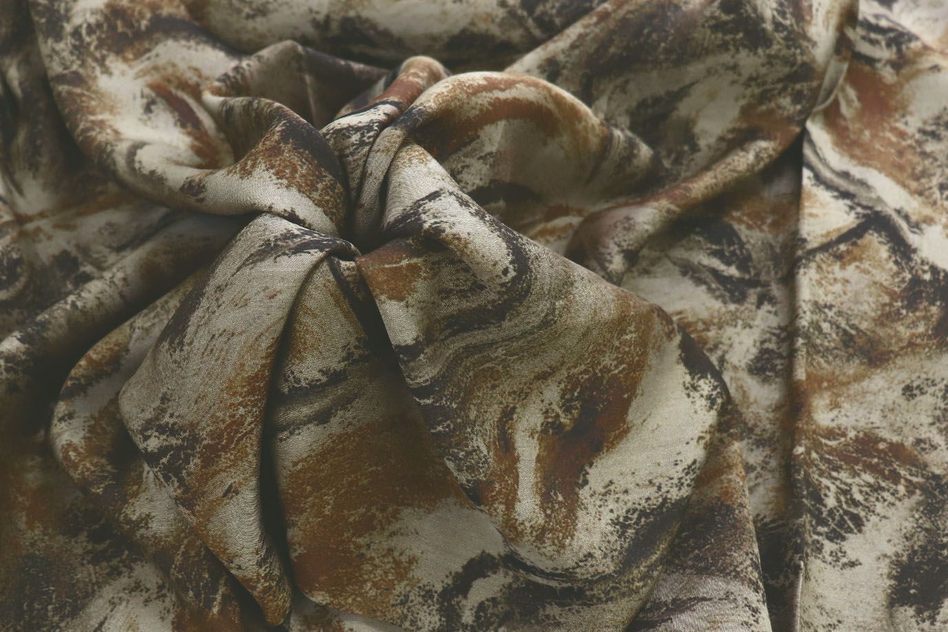 Сатин "Морокко" принт/черно-коричневый на сером 3888-PY/D#6/C#1