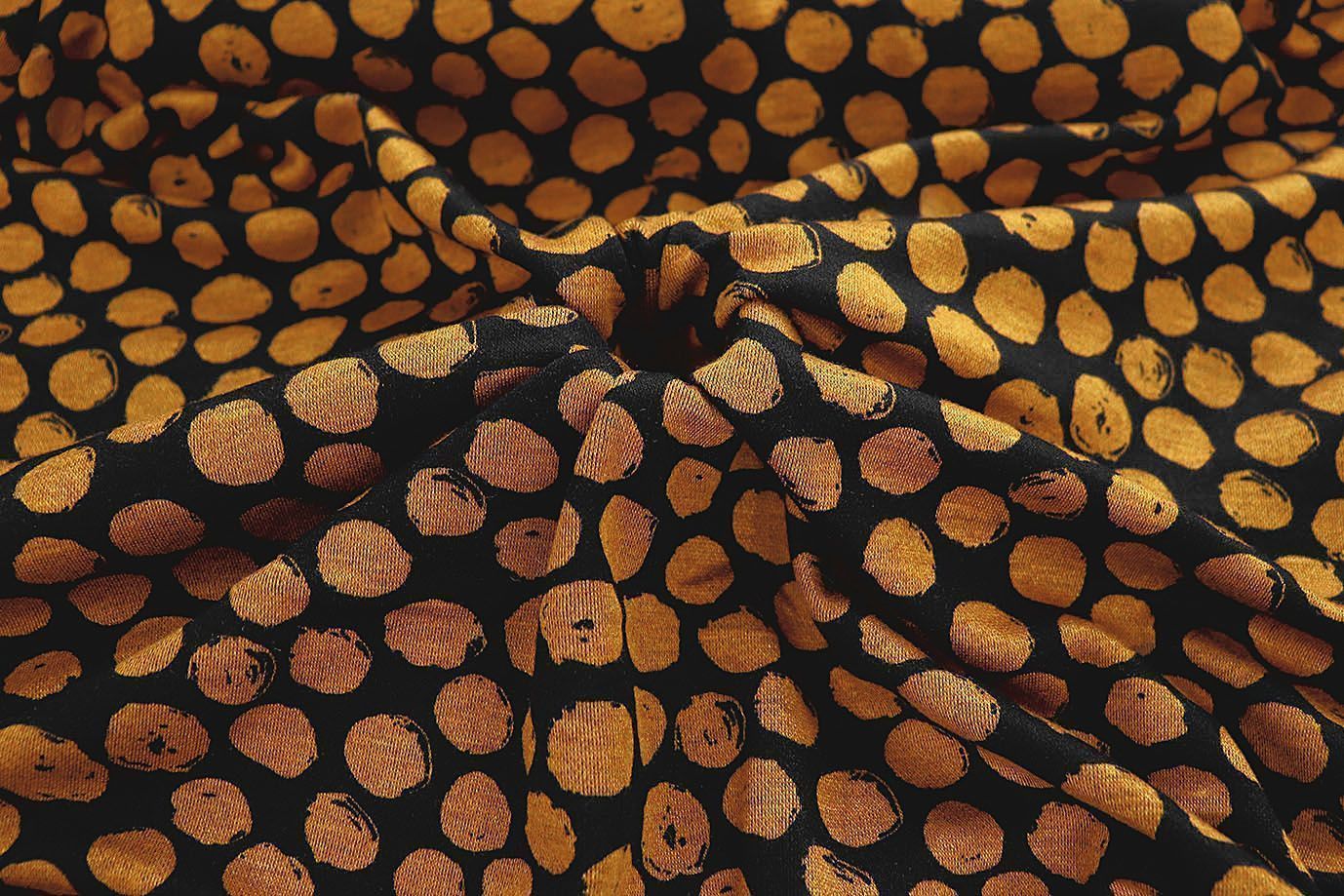 Трикотаж "Модал" принт/оранжево-черный 3561-PY/D#1/C#3