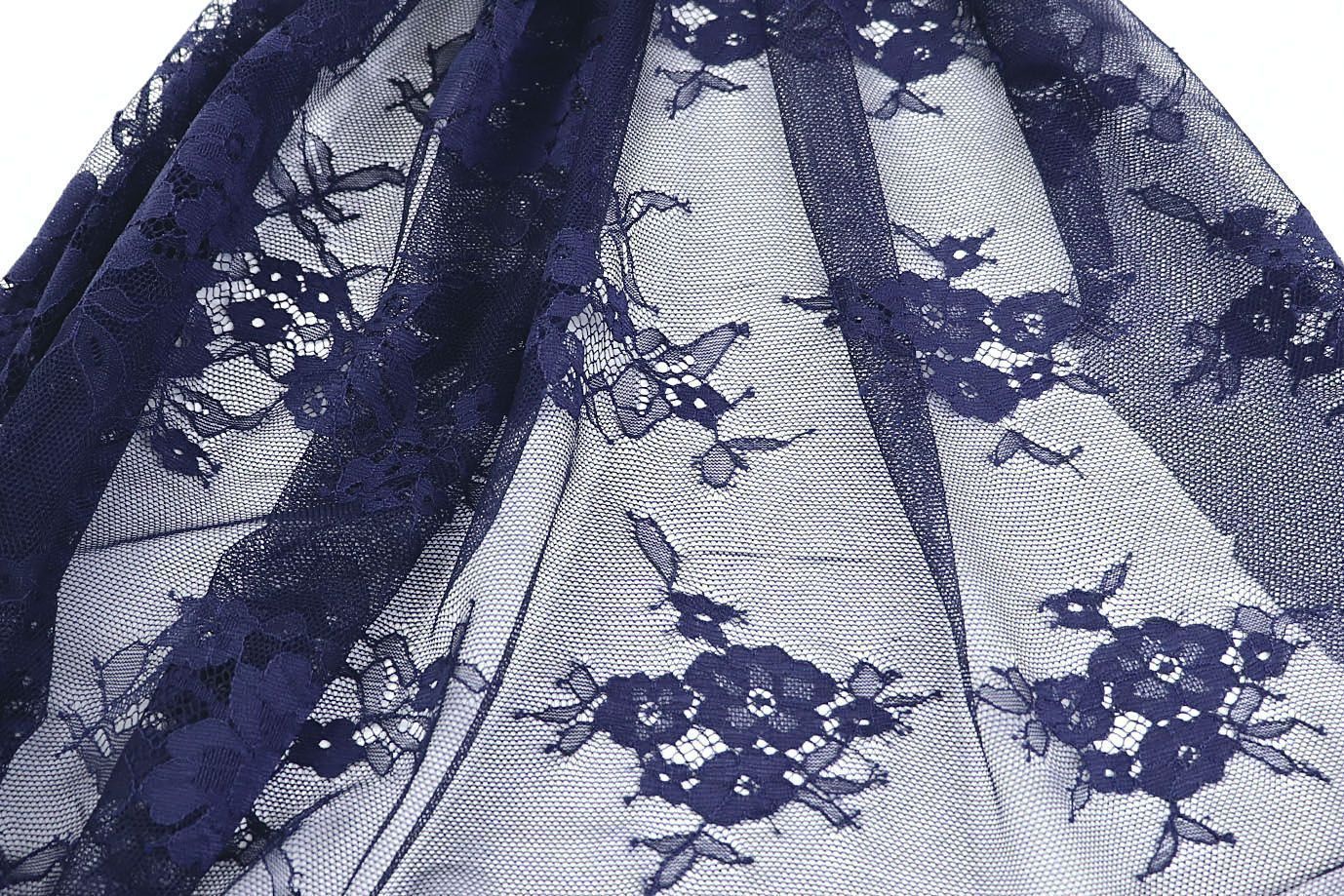 Гипюр "Реснички"/темно-синий VT-9806/D#4/C#6