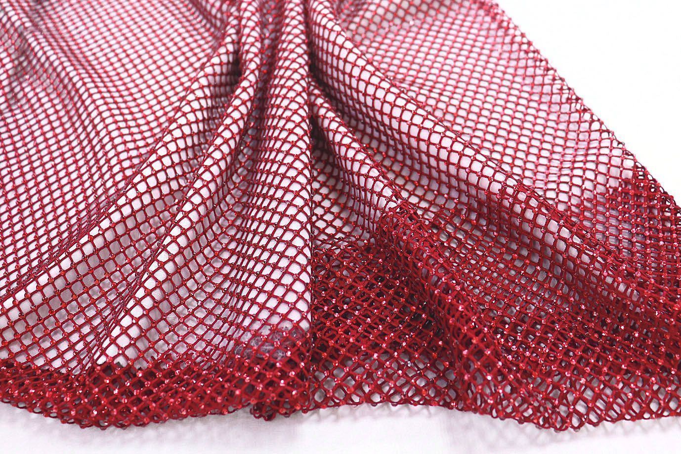 Сетка со стразами/бордовый SSR-724/C#6