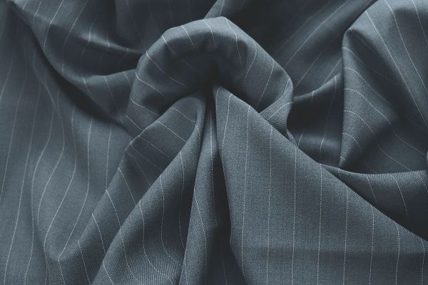 Костюмная ткань/полоска белая на сером 4232-PY/C#2