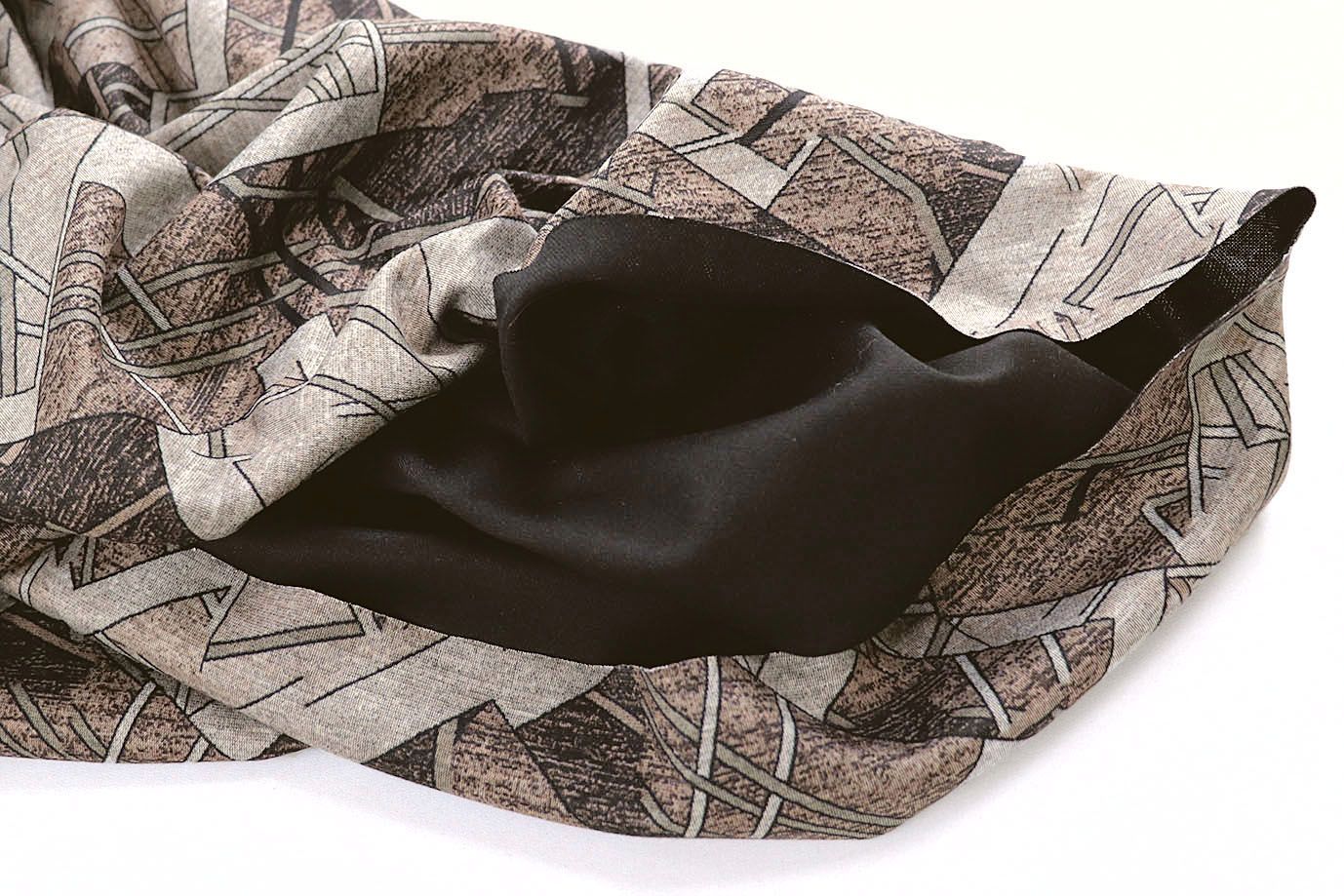 Трикотаж "Модал" принт/коричнево-бежевый 1419-PY/D#6/C#1