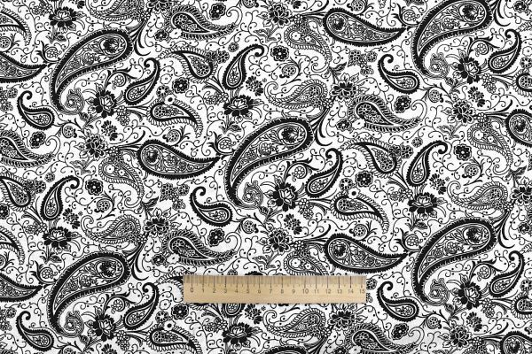 Штапель принт/узор белый на белом 1374-PY/D#27/C#2