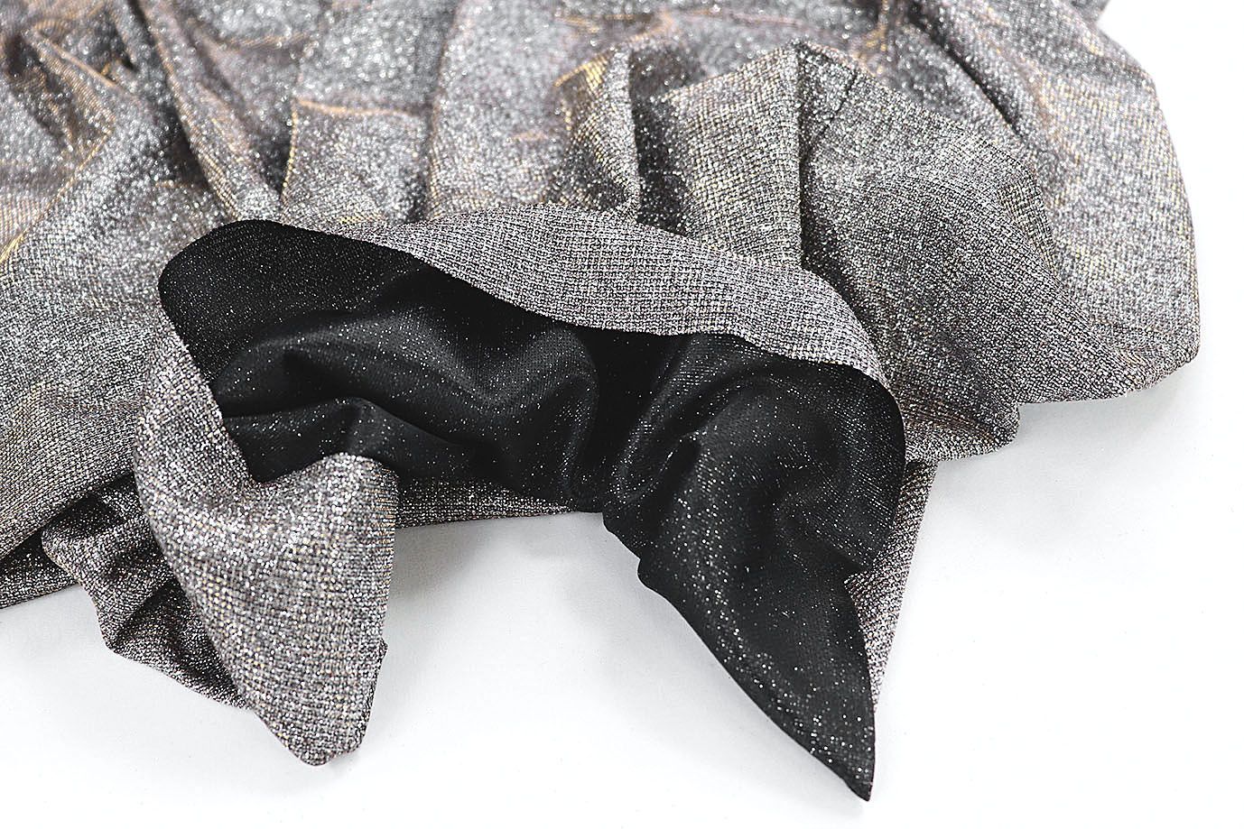 Трикотаж с люрексом на интерлоке/серый 1327-PY/C#11