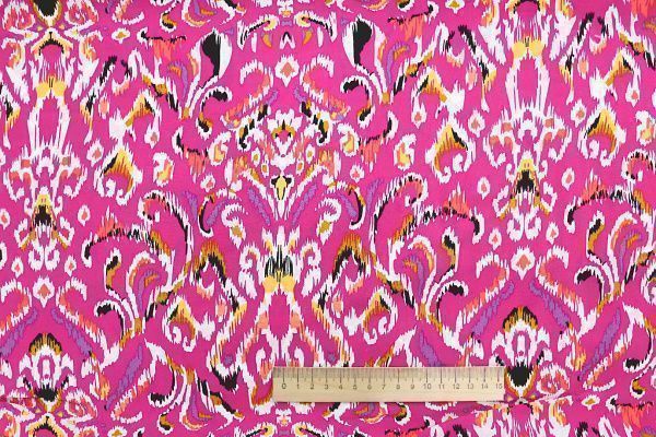 Штапель принт/узор розово-желтый 3858-PY/D#24/C#2