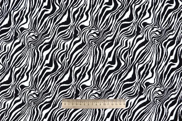 Штапель принт/белый на черном 4205-PY/D#52/C#1