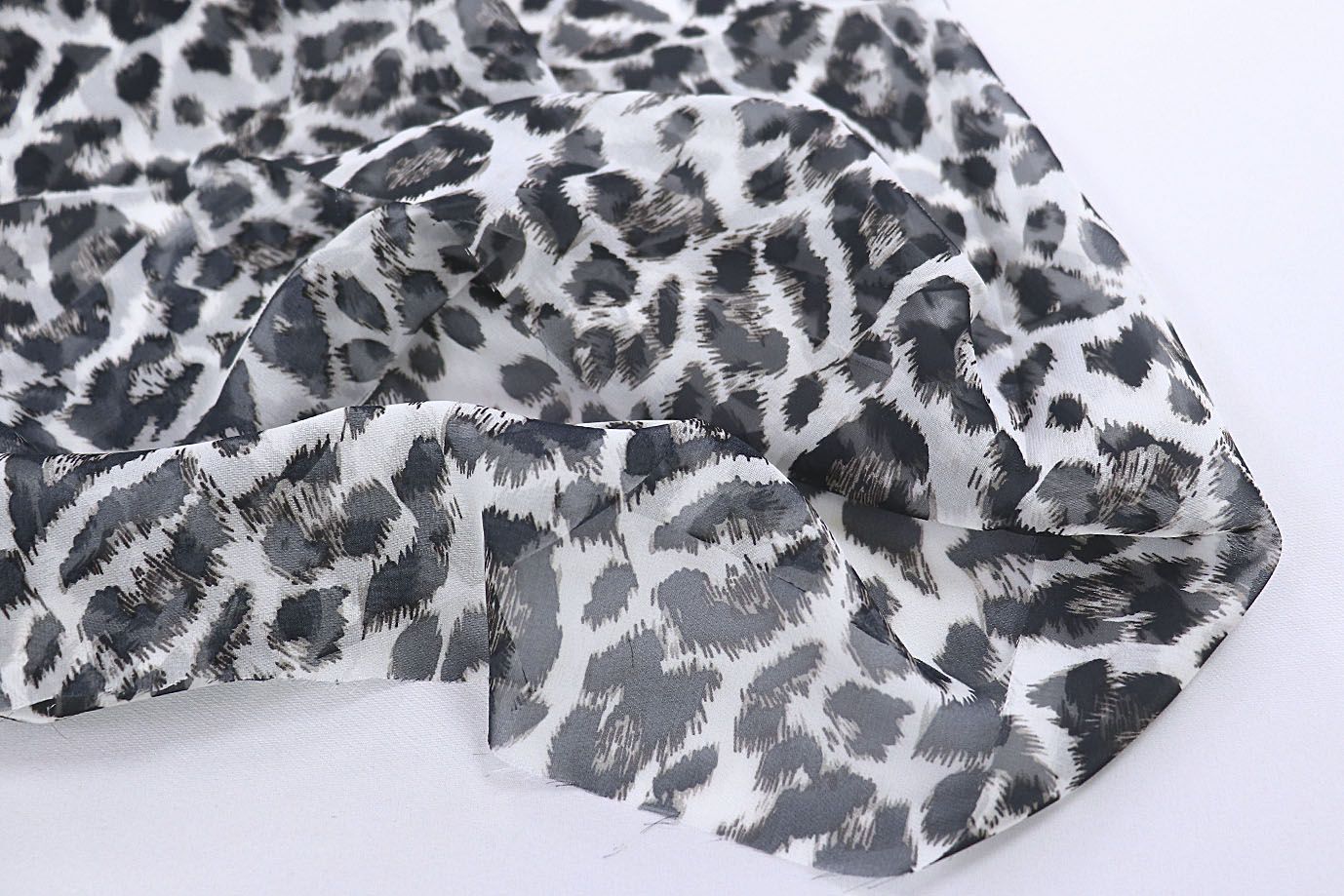 Шифон принт/леопард черно-белый 3854-PY/D#3/C#1