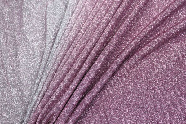 Трикотаж с люрексом на интерлоке/серо-малиновый 2655-PY/C#4