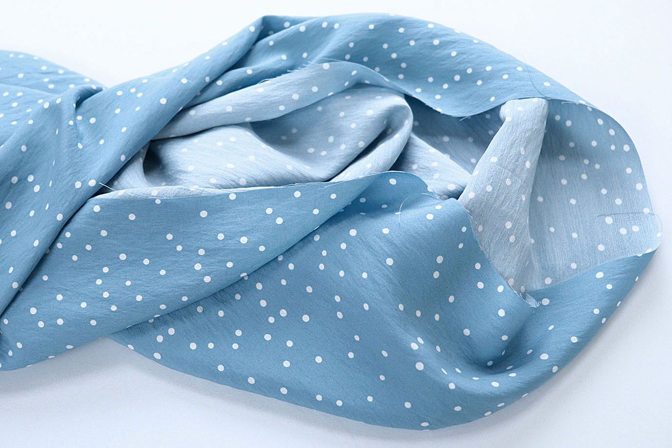 Купра принт/горох белый на голубом 4072-PY/D#6/C#1