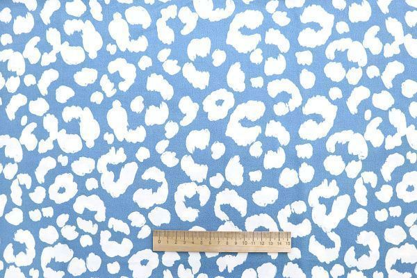 Штапель твил принт/бело-синий 3845-PY/D#1/C#1