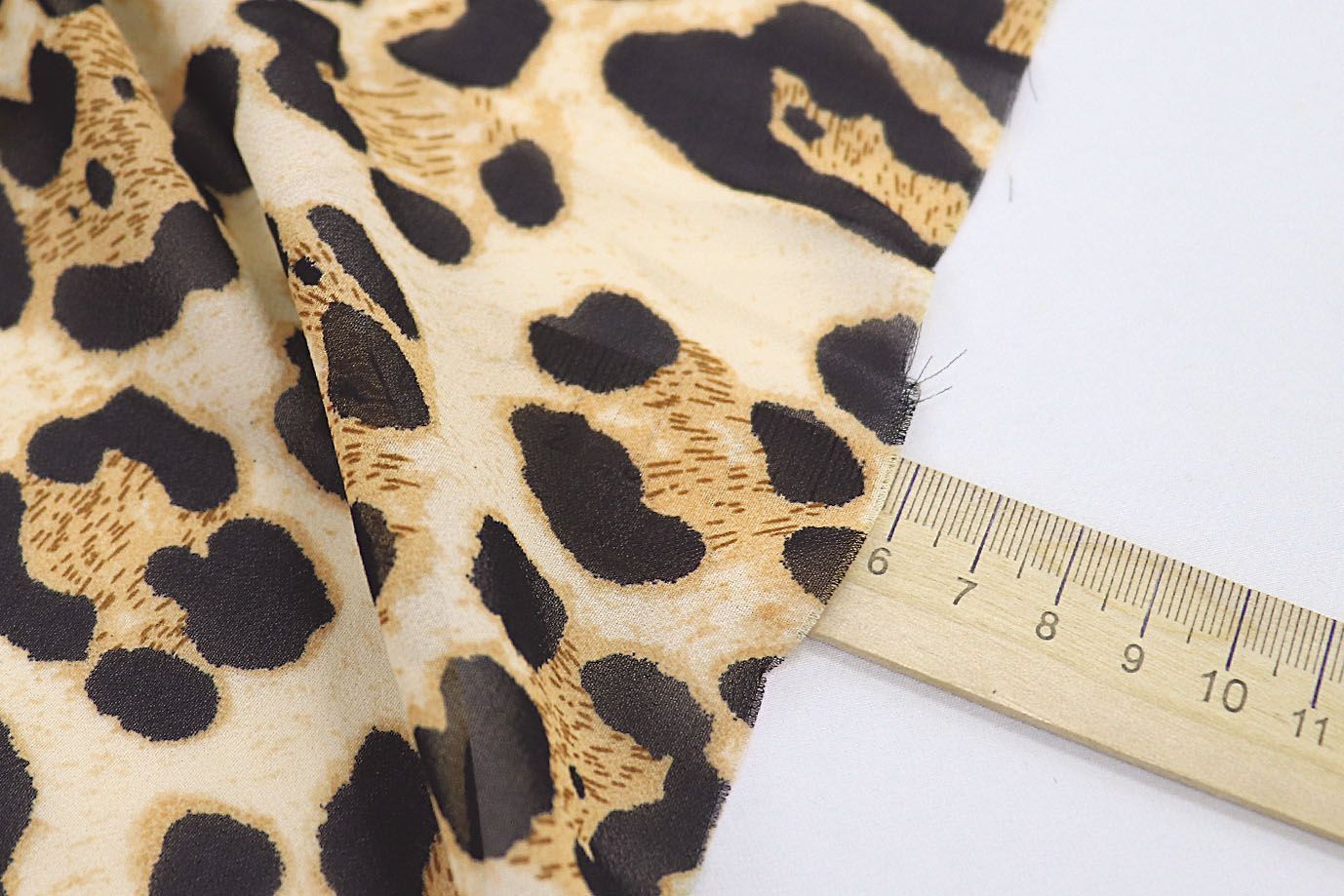 Шифон принт/леопард черно-желто-молочный 3722-PY/D#12/C#1