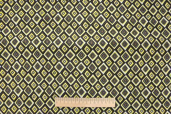 Трикотаж "Модал" принт/желто-серый 3561-PY/D#5/C#2