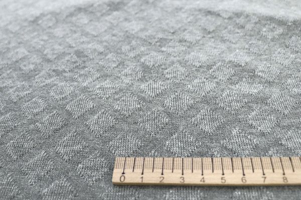 Трикотаж "Косичка" жаккард/серый VT-11691/D#3/C#4