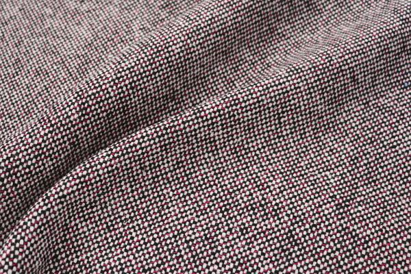 Пальтовая ткань Твид (Сонет-2)/черно-бело-малиновый 14В-9/2/C#2328141