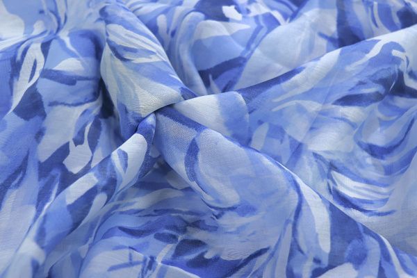 Органза принт/сине-голубой 3847-PY/D#6/C#3